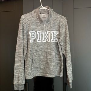 PINK Quarter Zip Light Sweatshirt